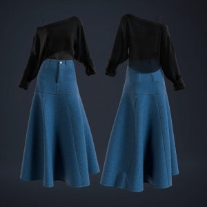 Outfit - Denim Skirt