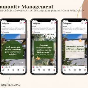 Publications Instagram pour Starter Créa (aménagement extérieur)