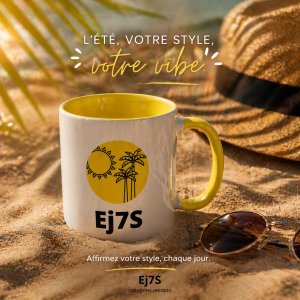 Mug à Intérieur Coloré Ej7S