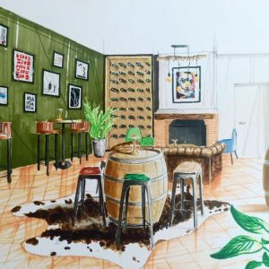 Projet de bar de dégustation de vin
