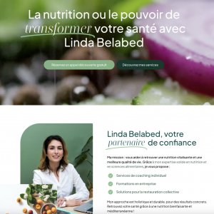 Pages fixes pour le site d'une nutritionniste